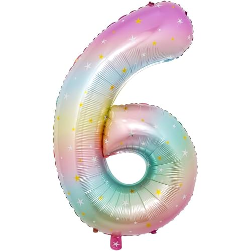 Zahlen Luftballon 6 Regenbogen-Gradient,40 Zoll Luftballon Zahlen 6 Folien Ballon ,Luftballon 6. Geburtstagsdeko Mädchen Riesen Folienballon 6. for Mädchen Jungen Birthday Party Geburtstag Dekor Zahlen Luftballon 6 Regenbogen-Gradient,40 Zoll Luftballon Zahlen 6 Folien Ballon ,Luftballon 6. Geburtstagsdeko Mädchen Riesen Folienballon 6. for Mädchen Jungen Birthday Party Geburtstag Dekor von EWODEIEW