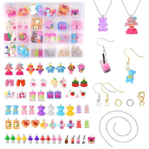 EWRTIUQA Ohrringe Selber Machen Set,Charms Anhänger Set für Halskette, Charms Perlenengel Bubble Tea Anhänger Schlüsselanhänger Gummibärchen Ohrringe DIY Geschenk Coole Sachen für Teenager Mädchen EWRTIUQA Ohrringe Selber Machen Set,Charms Anhänger Set für Halskette, Charms Perlenengel Bubble Tea Anhänger Schlüsselanhänger Gummibärchen Ohrringe DIY Geschenk Coole Sachen für Teenager Mädchen von EWRTIUQA