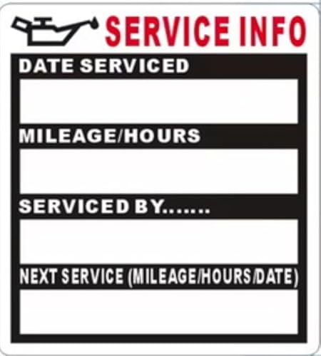 500 x Fahrzeug-Service-Aufkleber, Service-Due Reminder-Etiketten, 56 mm x 51 mm, Ölwechsel-Etiketten, Rolle mit 500 Stück von EWS PRODUCTS