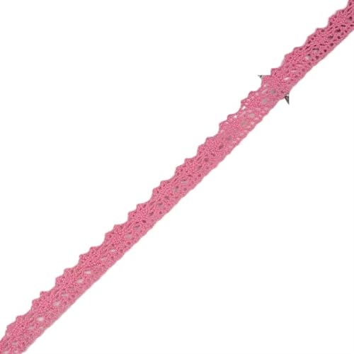 (2Yards/roll) White Beige Embroidered Cotton Lace Ribbons Net Fabric Trims DIY Sewing Handmade Craft Materials Cake Party Decors(Pink) von EWUHYFP