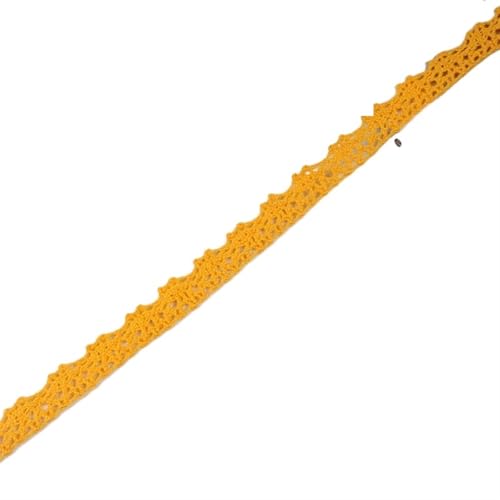 (2Yards/roll) White Beige Embroidered Cotton Lace Ribbons Net Fabric Trims DIY Sewing Handmade Craft Materials Cake Party Decors(Yellow) von EWUHYFP