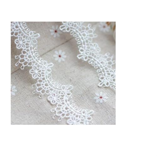 1 Yard Handmade Fabric Lace Trim Patchwork Material Black White Ribbon DIY Garment Sewing Accessories(Brown) von EWUHYFP