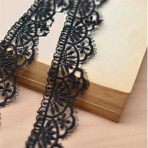 1 Yard Handmade Fabric Lace Trim Patchwork Material Black White Ribbon DIY Garment Sewing Accessories(Copper) von EWUHYFP