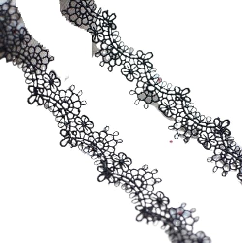 1 Yard Handmade Fabric Lace Trim Patchwork Material Black White Ribbon DIY Garment Sewing Accessories(Ivory) von EWUHYFP