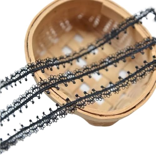 1 Yard Handmade Fabric Lace Trim Patchwork Material Black White Ribbon DIY Garment Sewing Accessories(Laser Bright) von EWUHYFP