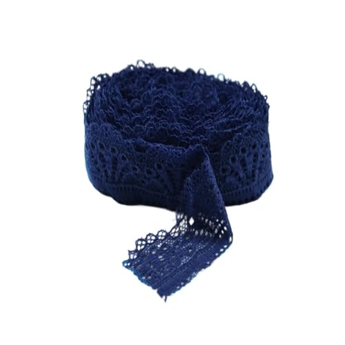 10Yards/lot Stretch Elastic Lace Trimming Ribbons 30mm Fabric Embroidery Sewing DIY Clothing Wedding Decorative(Navy,10 Yards) von EWUHYFP