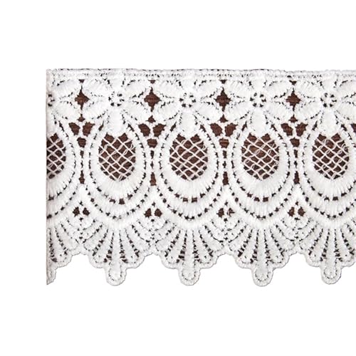 15Yards Embroidered Flower Lace Fabric Applique Polyester Sewing Craft White and Black Net Trim Clothes 15Yards Embroidered Flower Lace Fabric Applique Polyester Sewing Craft White and Black Net Trim Clothes von EWUHYFP
