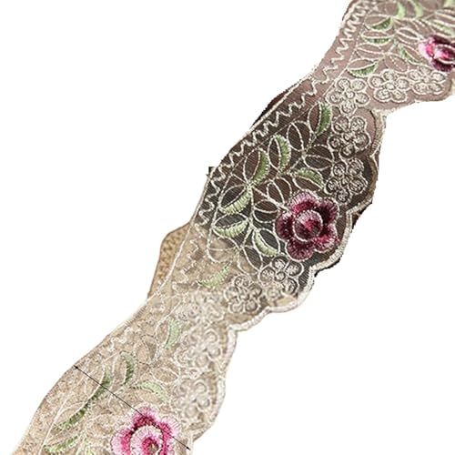 1Y Handmade Lace Ribbon Fabric Trimmings for Sewing Accessories Wedding Decoration DIY Craft Supplies(F) von EWUHYFP