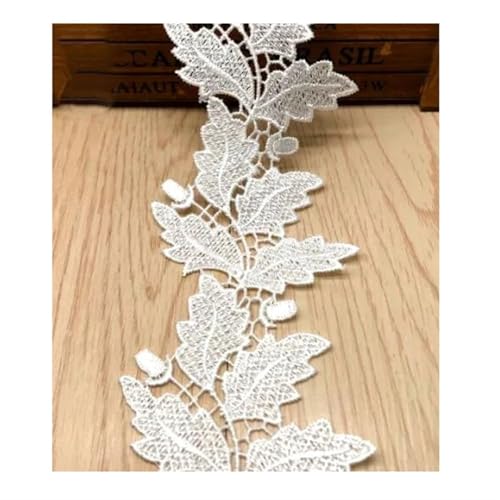 1Yard Width 6.9cm Fashion Leaf Polyester Silk Lac Lolita Lace Fabric Water-soluble Dress Decoration von EWUHYFP