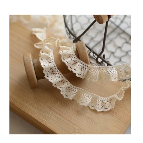 3 Meters 2cm wide Ivory White Elastic Lace Accessories Cotton Thread fabric sofa Decorative Materials(Ivory) von EWUHYFP