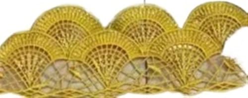 4meters Many Colors Lace Trim With Rhinestone Motif Wide 9.5CM(Gold yellow) von EWUHYFP