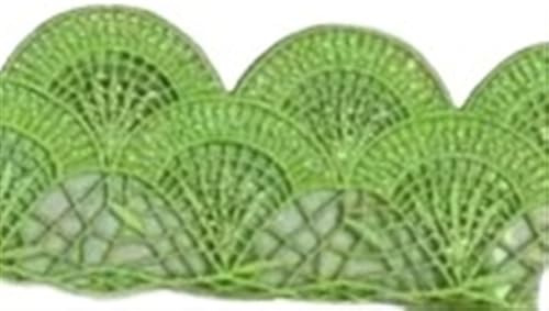 4meters Many Colors Lace Trim With Rhinestone Motif Wide 9.5CM(Light green) von EWUHYFP