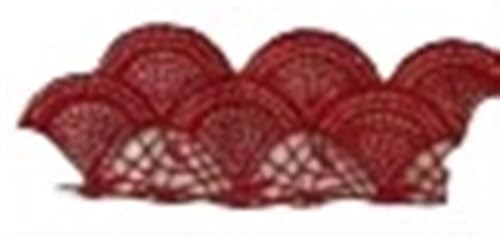 4meters Many Colors Lace Trim With Rhinestone Motif Wide 9.5CM(Red) von EWUHYFP