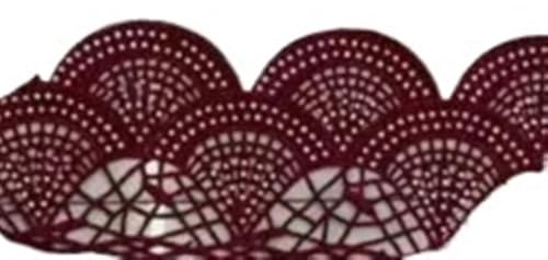 4meters Many Colors Lace Trim With Rhinestone Motif Wide 9.5CM(Wine red) von EWUHYFP