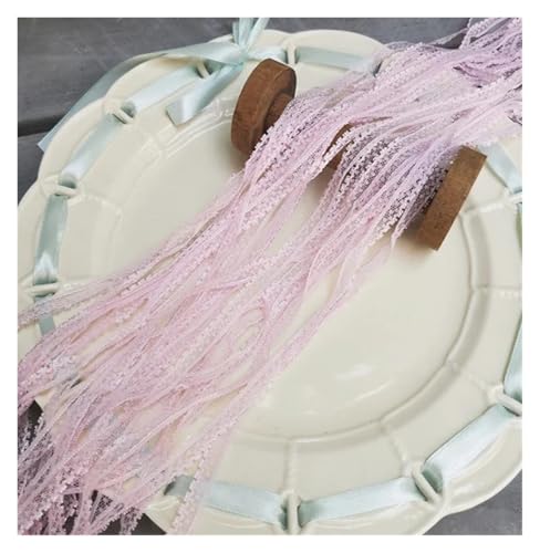 5 Meters/lot Width 0.8cm Lace Applique Trim Ribbon DIY Clothing Dress Accessories(Pink) von EWUHYFP