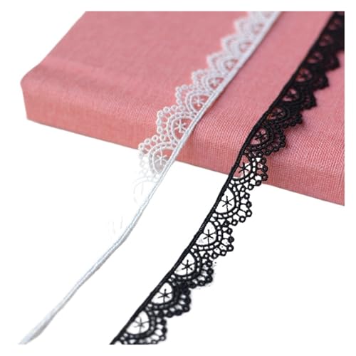 5 Yards Black Lace Ribbon Tape 1.5cm Trim DIY Embroidered For Sewing Decoration Fabric(WHITE) von EWUHYFP