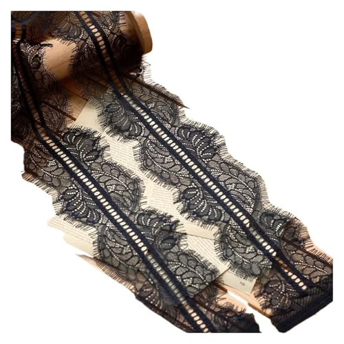 9.5cm wide eyelashes lace accessories DIY handmade decorative sewing clothing material fabric underwear(Black) von EWUHYFP
