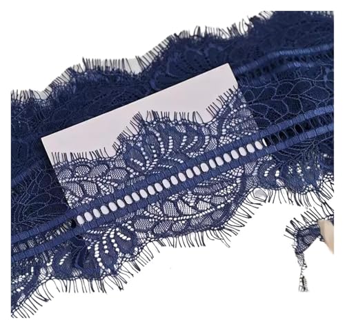9.5cm wide eyelashes lace accessories DIY handmade decorative sewing clothing material fabric underwear(Navy blue) von EWUHYFP