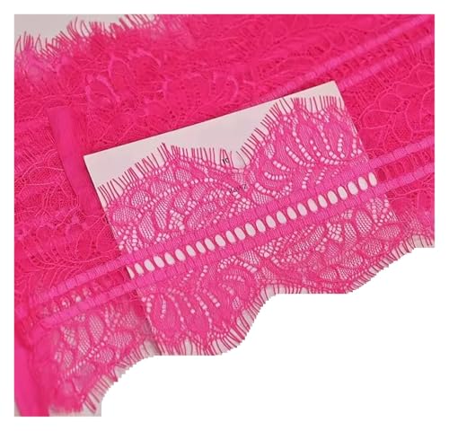 9.5cm wide eyelashes lace accessories DIY handmade decorative sewing clothing material fabric underwear(Rose red) von EWUHYFP