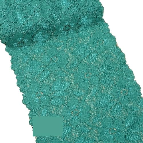 Elastic Lace Ribbon Tape 16cm Trim Fabric Embroidered White Trimmings DIY Crafts Sewing Material Garment Accessories(Dark Green) von EWUHYFP