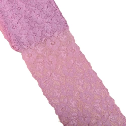 Elastic Lace Ribbon Tape 16cm Trim Fabric Embroidered White Trimmings DIY Crafts Sewing Material Garment Accessories(Dou Sha Purple) von EWUHYFP