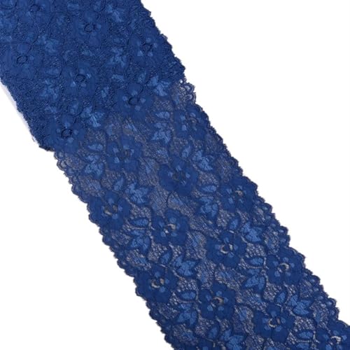 Elastic Lace Ribbon Tape 16cm Trim Fabric Embroidered White Trimmings DIY Crafts Sewing Material Garment Accessories(Navy Blue) von EWUHYFP