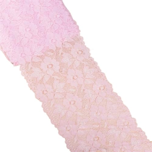 Elastic Lace Ribbon Tape 16cm Trim Fabric Embroidered White Trimmings DIY Crafts Sewing Material Garment Accessories(Pink) von EWUHYFP
