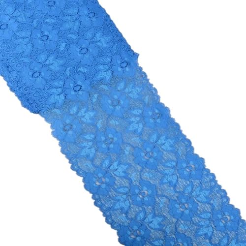Elastic Lace Ribbon Tape 16cm Trim Fabric Embroidered White Trimmings DIY Crafts Sewing Material Garment Accessories(ROYAL BLUE) von EWUHYFP