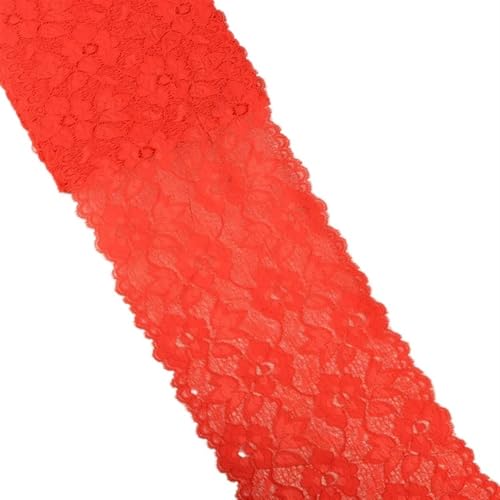 Elastic Lace Ribbon Tape 16cm Trim Fabric Embroidered White Trimmings DIY Crafts Sewing Material Garment Accessories(Red) von EWUHYFP