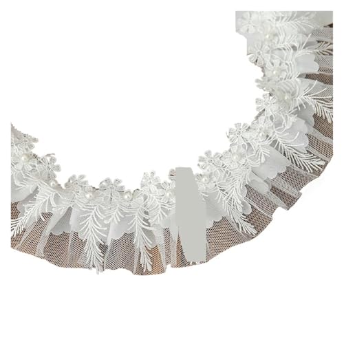 Eyelash Lace Fabric Pearl Embroidery Needlework Ribbon Sewing Accessories And Supplies Dress Curtains Diy Handmade Material(Antique Brass) von EWUHYFP