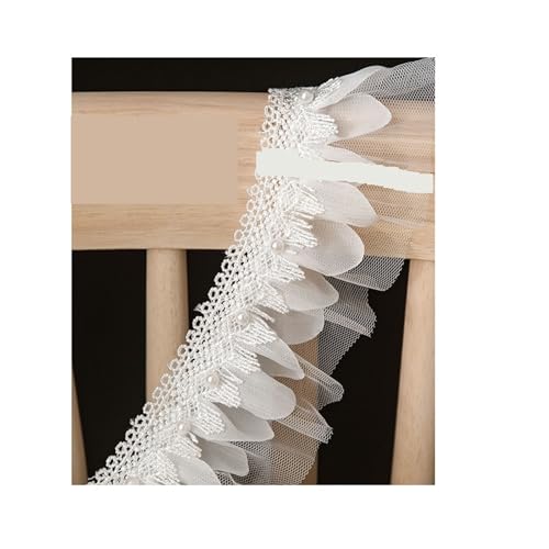 Eyelash Lace Fabric Pearl Embroidery Needlework Ribbon Sewing Accessories And Supplies Dress Curtains Diy Handmade Material(Antique Zinc) von EWUHYFP
