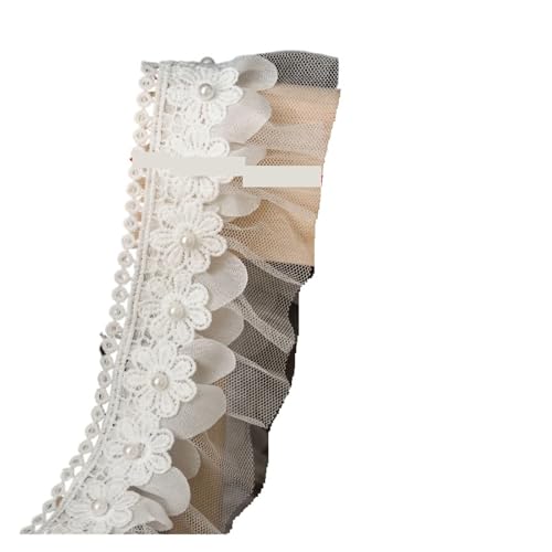 Eyelash Lace Fabric Pearl Embroidery Needlework Ribbon Sewing Accessories And Supplies Dress Curtains Diy Handmade Material(Antique silver) von EWUHYFP