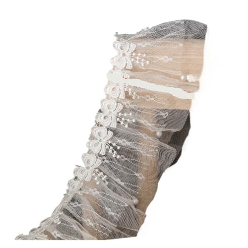 Eyelash Lace Fabric Pearl Embroidery Needlework Ribbon Sewing Accessories And Supplies Dress Curtains Diy Handmade Material(Black Nickel) von EWUHYFP