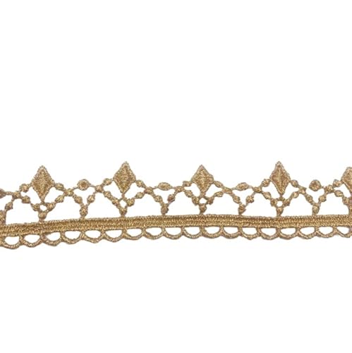 Hollow Lolita Lace Ribbon Gold Silver Thread Embroidery Trim DIY Garment Dress Sewing Accessories 3 Yards/lot Width 2.6cm(Gold) von EWUHYFP