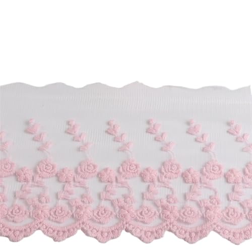 Pink Mesh Net Lace Trim Cotton Embroidered Ribbon Trimming Fabric DIY Decoration Accessories 2Yards(10cm) von EWUHYFP