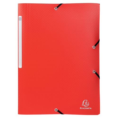 Exacompta Ordner mit 3 Klappen, recyceltes PP, A4, rot von EXACOMPTA (EXACLAIR)