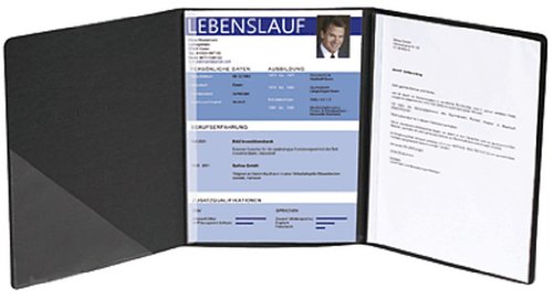 Exacompta Bewerbungsmappen Leinenstruktur/49401B schwarz 400 g/qm von EXACOMPTA