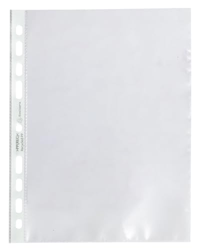 Exacompta - Ref. 51100E – Beutel mit 50 gelochten Hüllen A5 Forever aus recyceltem Polypropylen – Dicke 6/100 – Maße: 16,8 x 21,5 cm – transparent Exacompta - Ref. 51100E – Beutel mit 50 gelochten Hüllen A5 Forever aus recyceltem Polypropylen – Dicke 6/100 – Maße: 16,8 x 21,5 cm – transparent von Exacompta
