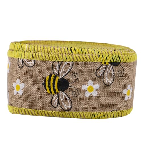 EXAOMBLE 1 Rolle Geschenkband Bienenmuster Yards Dekoratives Schleifenband für DIY und Festtagsverpackungen zum Verpacken von Geschenken Kuchen für Partys EXAOMBLE 1 Rolle Geschenkband Bienenmuster Yards Dekoratives Schleifenband für DIY und Festtagsverpackungen zum Verpacken von Geschenken Kuchen für Partys von EXAOMBLE