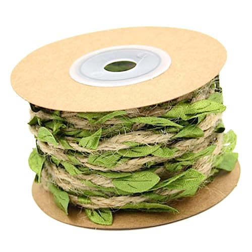 EXAOMBLE 1 Rolle Grüne Dekoband Geflochtene Hanfschnur für DIY Bastelarbeiten Gartendekoration und Geschenkverpackung Langlebig und Wiederverwendbar für Hochzeiten und Feiern von EXAOMBLE