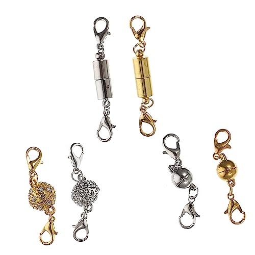 EXAOMBLE 1 Satz Pärchen Magnetverschluss Für Armbänder Schmuckverschluss Für Diy Projekte Glänzende Und Stilvolle Designs Einfaches Anbringen Mit Karabinerverschluss 6 Paare von EXAOMBLE