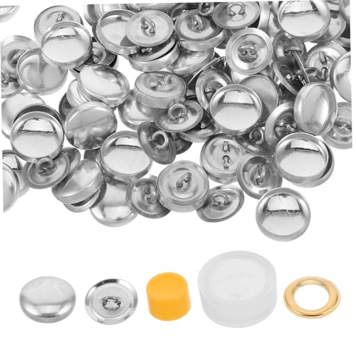 EXAOMBLE 1 Satz Tastensatz Knopfwerkzeug DIY -Button -Kit Knöpfe mit Stoffüberzug Knopfverschlusssystem Knopfherstellungsset Herstellungswerkzeug Werkzeug zum Nähen von Knöpfen Aluminium von EXAOMBLE