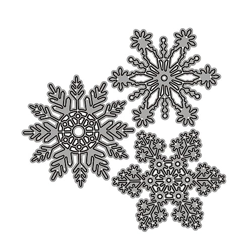 EXAOMBLE 1 Satz Teiliges Schneeflocken Stanzformen Metall Hochwertige Cutting Dies für DIY Scrapbooking und Weihnachtsbastelei Langlebig und Handschonend von EXAOMBLE