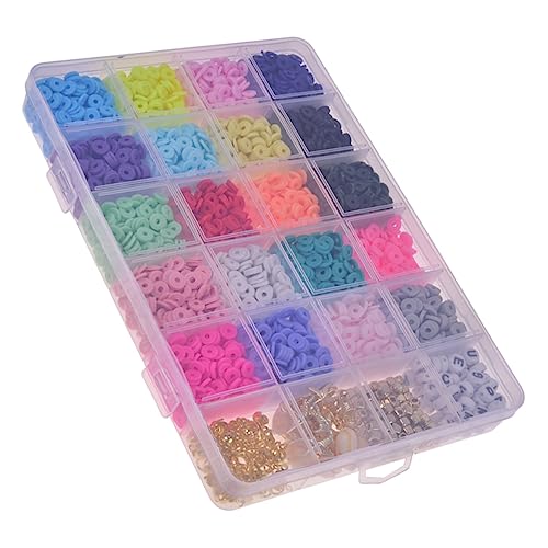 EXAOMBLE 1 Schachtel Bunte DIY Tonperlen für Schmuckherstellung Bohemian Stil Leichte und Kompakte Bastelperlen für Armbänder Dekoration und Mehr von EXAOMBLE