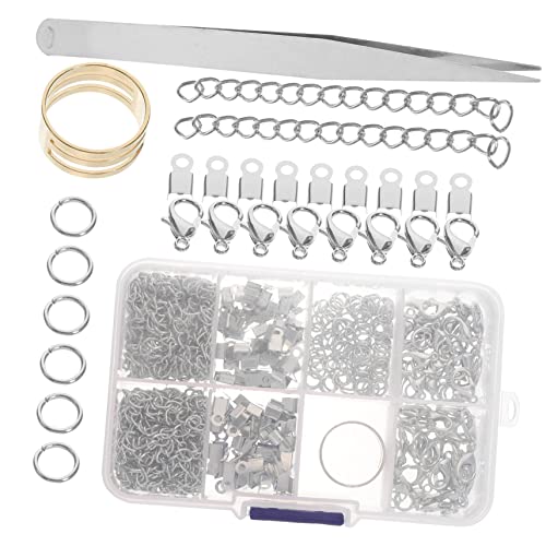 EXAOMBLE 1 Schachtel Schmuckherstellung Zubehör mit Karabinerhaken und Quetschperlen Fach Box mit Cord End Tips Sprungringen für DIY Armbänder Ohrringe und EXAOMBLE 1 Schachtel Schmuckherstellung Zubehör mit Karabinerhaken und Quetschperlen Fach Box mit Cord End Tips Sprungringen für DIY Armbänder Ohrringe und von EXAOMBLE