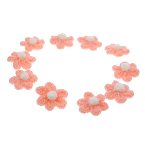 EXAOMBLE 10 Stück Garnblumenfleck Flicken Für Kleidung Stoffblumen Flicken Für Bekleidung Nähen Gestickte Aufnäher Drinnen Häkelblüten Weiß Stickerei Applikationen Dekorativ Fälschung Rosa von EXAOMBLE
