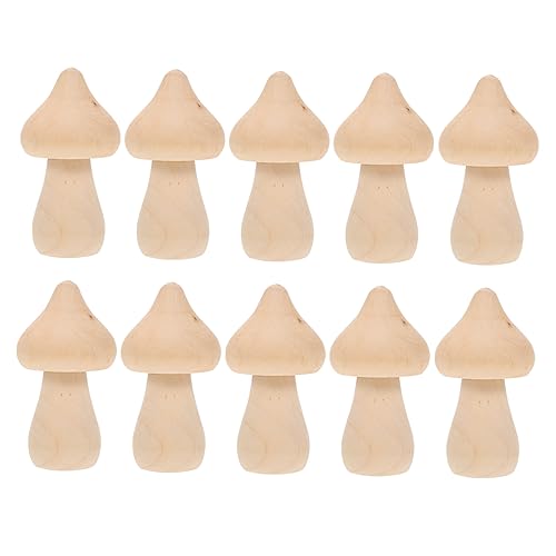 EXAOMBLE 10 Stück Holzpilz Pilzlichter Pilz Nachtlicht Pilzkunst Pilz Zuchtset Pilze Pilzhandwerk Pilzlampe Pilzvase Pilzfee Für Draußen von EXAOMBLE