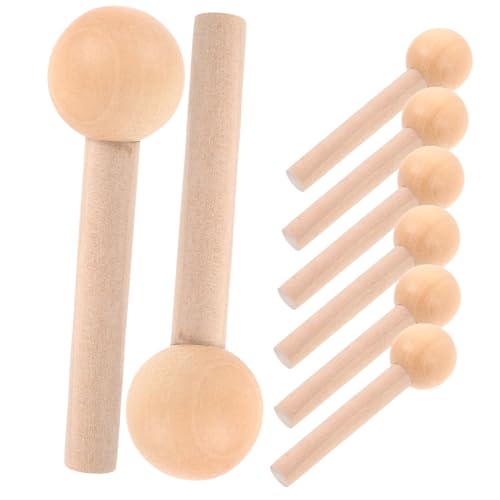 EXAOMBLE 10 Stück Teiliges Holzstäbe für Pegboard Praktische Holz Pegboard Haken für DIY Projekte Glatte und Polierte Oberfläche für Bastelarbeiten und Organisation Vielseitige von EXAOMBLE