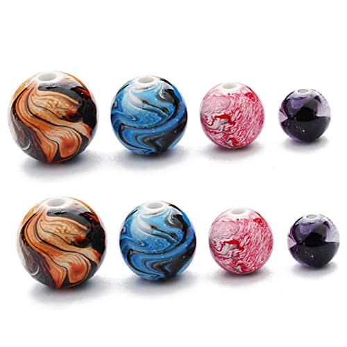 EXAOMBLE 100 Stück DIY Bastelperlen Resin Verschiedenen Farben für Schmuckherstellung und Kreative Bastelprojekte für Armbänder und von EXAOMBLE