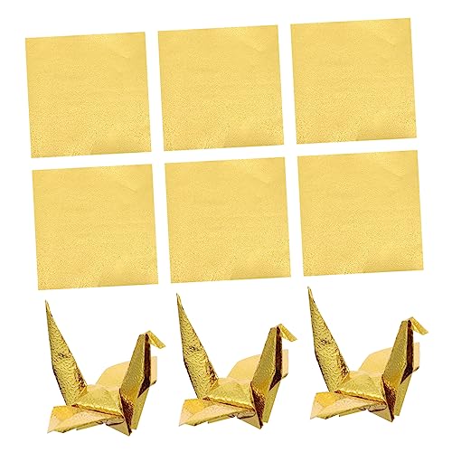 EXAOMBLE 100 Stück Einseitiges Faltpapier Gold Quadratische Bastelpapier für DIY Origami Kinderhandwerk Partys und Dekorationen EXAOMBLE 100 Stück Einseitiges Faltpapier Gold Quadratische Bastelpapier für DIY Origami Kinderhandwerk Partys und Dekorationen von EXAOMBLE